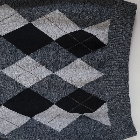 Joseph Abboud JOE Argyle Gray Sweater Vest S - Picture 3 of 6